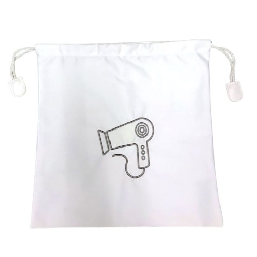 Hair Dryer Bag, White